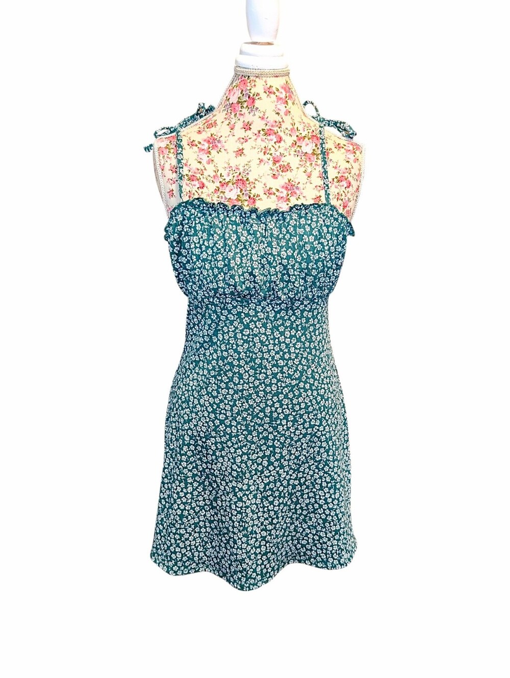Divided Green Floral Sundress